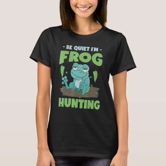 Bullfrog Hunter Frog Gigging Frog Catching T-shirt (Voorkant)