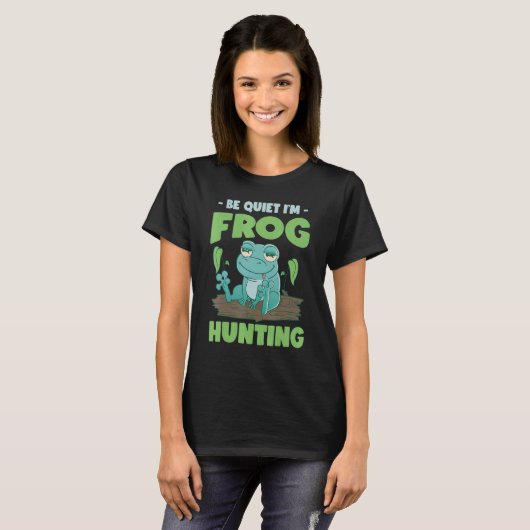 Bullfrog Hunter Frog Gigging Frog Catching T-shirt (Voorkant volledig)