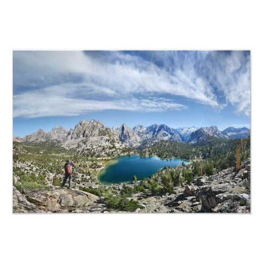 Bullfrog Lake en Kearsarge Pass - Sierra Foto Afdruk (Voorkant)