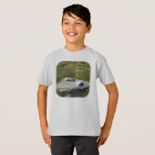 Bullfrog on Rock in Pond Natuur T-shirt (Voorkant volledig)