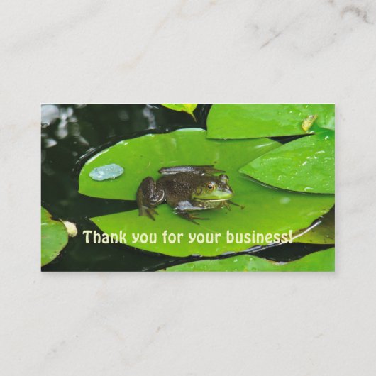 Bullfrog op het Visitekaartje Lilypads (Achterkant)
