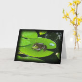 Bullfrog op Lilypads Kaart (Gele Bloem)