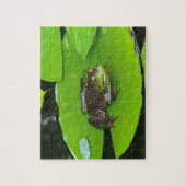 Bullfrog op Lilypads Legpuzzel (Verticaal)