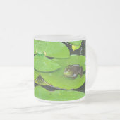 Bullfrog op Lilypads Matglas Koffiemok (Voorkant rechts)