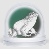 Bullfrog Snow Globe Cool Custom Frog Snow Globe Sneeuwbol (Voorkant)