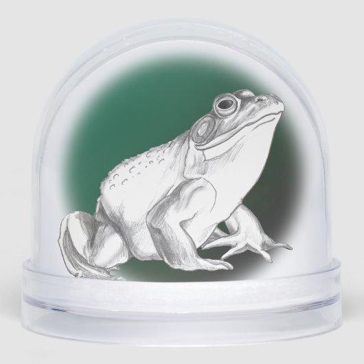Bullfrog Snow Globe Cool Custom Frog Snow Globe Sneeuwbol (Voorkant)