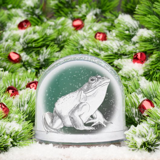 Bullfrog Snow Globe Cool Custom Frog Snow Globe Sneeuwbol (Kerstmis)