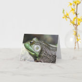 Bullfrog Thoughts Nature Photography Note Kaart (Gele Bloem)