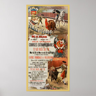 Bullgevecht ~ Twee grote bull Races ~ D. Perea ~ Poster