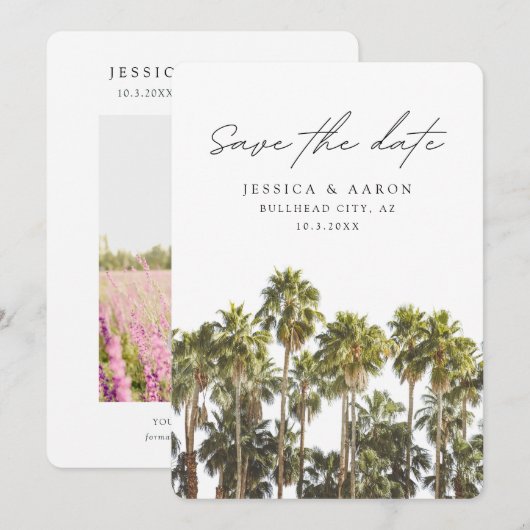 Bullhead City Bruiloft Arizona Save the Date Kaart (Voorkant / Achterkant)