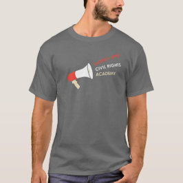 Bullhorn op volwassen, regelmatig geschikte grijs t-shirt