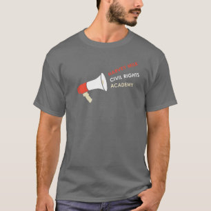 Bullhorn op volwassen, regelmatig geschikte grijs t-shirt