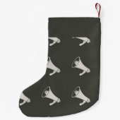 Bullhorn-patroon op grijs  kleine kerstsok (Achterkant)