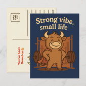 Bullio® Briefkaart – Sterke vibe, kleine levensduu (Voorkant / Achterkant)