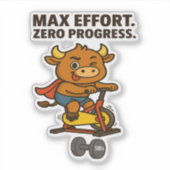 Bullio Vinyl Sticker – Max Effort. Geen voortgang (Voorkant)