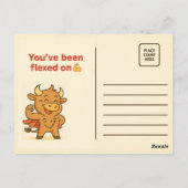 Bullio® voor het tillen – Cartoon Gym Fun Briefkaart (Achterkant)