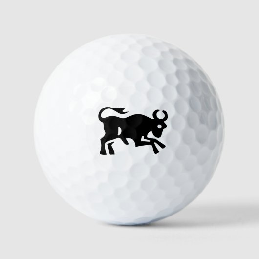 Bullish Black bull bovine shark sharp Golfballen (Voorkant)