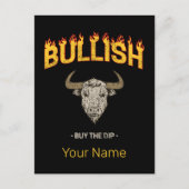 Bullish Day Trader Koop de DIP  belegger Feestdagenkaart (Voorkant)