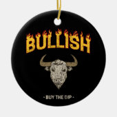 Bullish Day Trader Koop de DIP  belegger Keramisch Ornament (Voorkant)