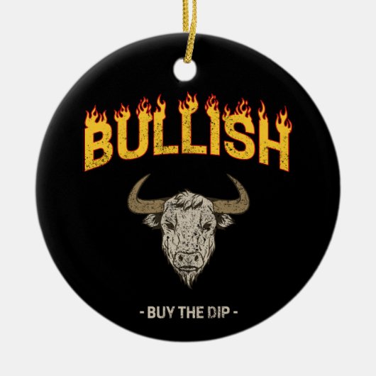Bullish Day Trader Koop de DIP belegger Keramisch Ornament (Voorkant)