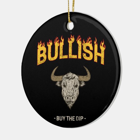 Bullish Day Trader Koop de DIP  belegger Keramisch Ornament (Links)