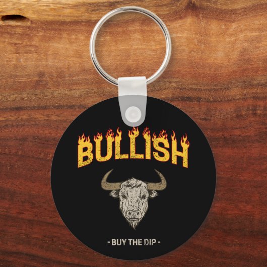 Bullish Day Trader Koop de DIP belegger Sleutelhanger (Voorkant)