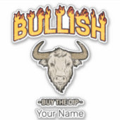 Bullish Day Trader Koop de DIP belegger Sticker (Voorkant)