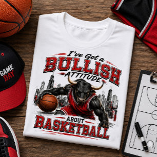 Bullish houding Chicago Basketbalfan Tri-Blend Shirt