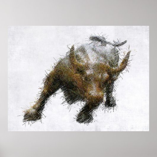 BULLISH OP DE MARKT POSTER (Voorkant)