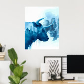 Bullish Stock Market Poster (Thuiskantoor)