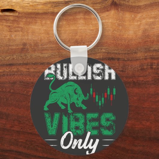 Bullish Vibes only T-Shirt Sleutelhanger (Voorkant)