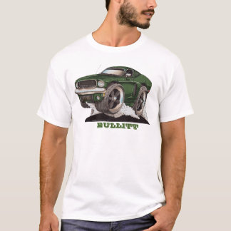 Bullitt Green Mustang Classic Movie Cartoon Car T-shirt
