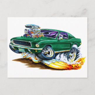 Bullitt Mustang met Big Engine Briefkaart