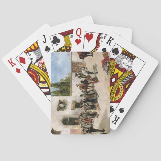 Bulljagers die zich voorbereiden op de gevechtsstr speelkaarten (Achterkant)