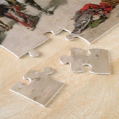 Bulljagers ter voorbereiding van de gevechtsstrijd legpuzzel (Zijkant)