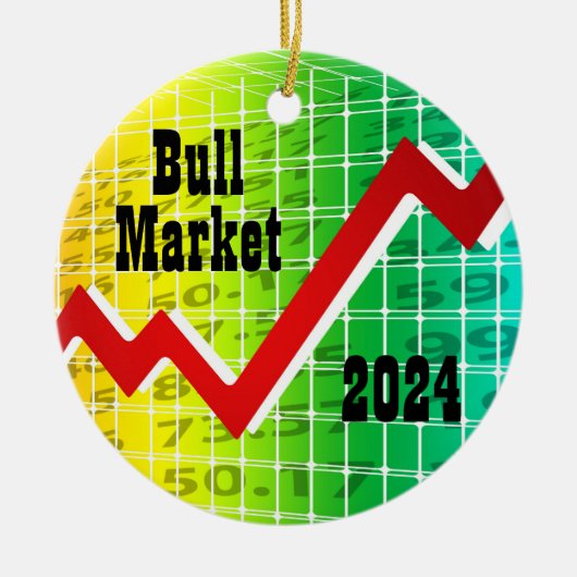 Bullmarkt 2024 keramisch ornament (Voorkant)