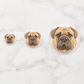 Bullmastiff 3D geïnspireerd Confetti (Achterkanten)