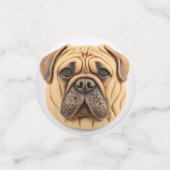 Bullmastiff 3D geïnspireerd Confetti (Kleine voorkant)