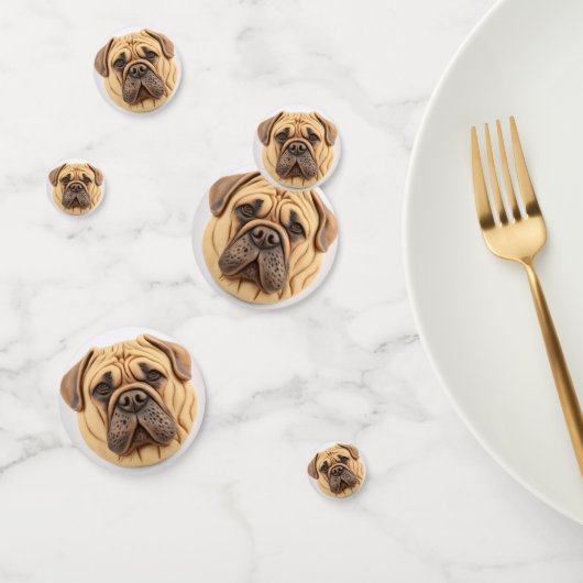 Bullmastiff 3D geïnspireerd Confetti (Groep)