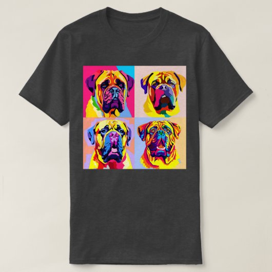 Bullmastiff Art Hondenliefhebber Cadeaus T-shirt (Design voorkant)