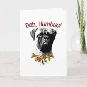 Bullmastiff Bah Humbug Feestdagen Kaart