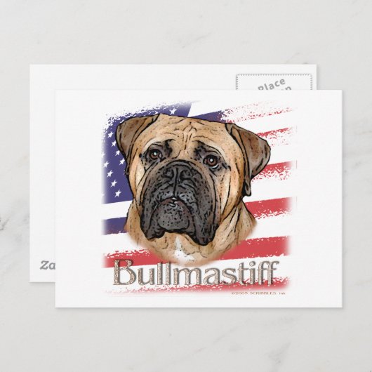 Bullmastiff Briefkaart (Voorkant / Achterkant)