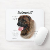 Bullmastiff (brindle) Geschiedenis Ontwerp Muismat (Met muis)