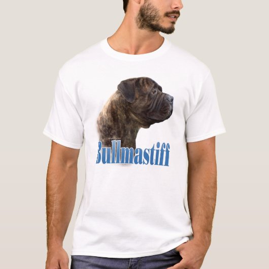 Bullmastiff (brindle)-naam t-shirt (Voorkant)
