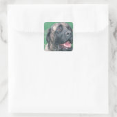 Bullmastiff Brindle Vierkante Sticker (Tas)
