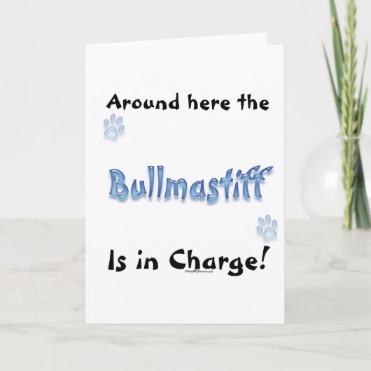 Bullmastiff Charge Feestdagen Kaart (Voorkant)
