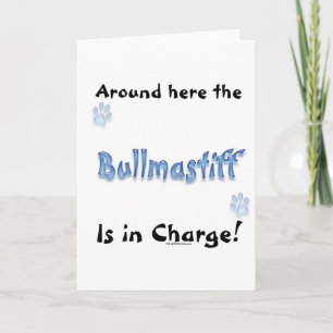 Bullmastiff Charge Feestdagen Kaart