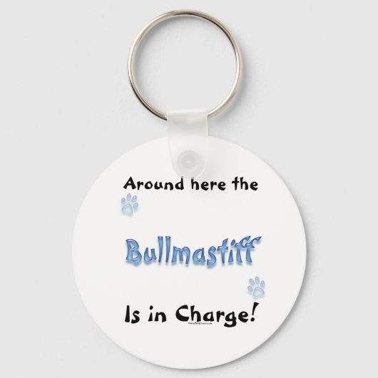 Bullmastiff Charge Sleutelhanger (Voorkant)