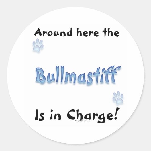 Bullmastiff Charge - Sticker (Voorkant)