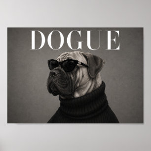 Bullmastiff Chique Mode Honden Kunstprint Poster